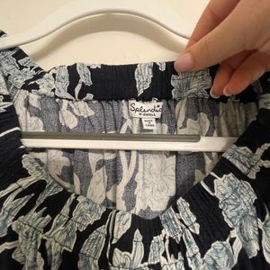 X-small splendid blue floral top